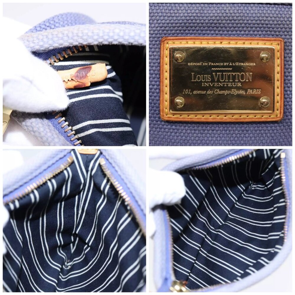 LOUIS VUITTON Antigua Pochette Platt PM Pouch Blue M40070 LV Auth th5273 - Picture 13 of 14